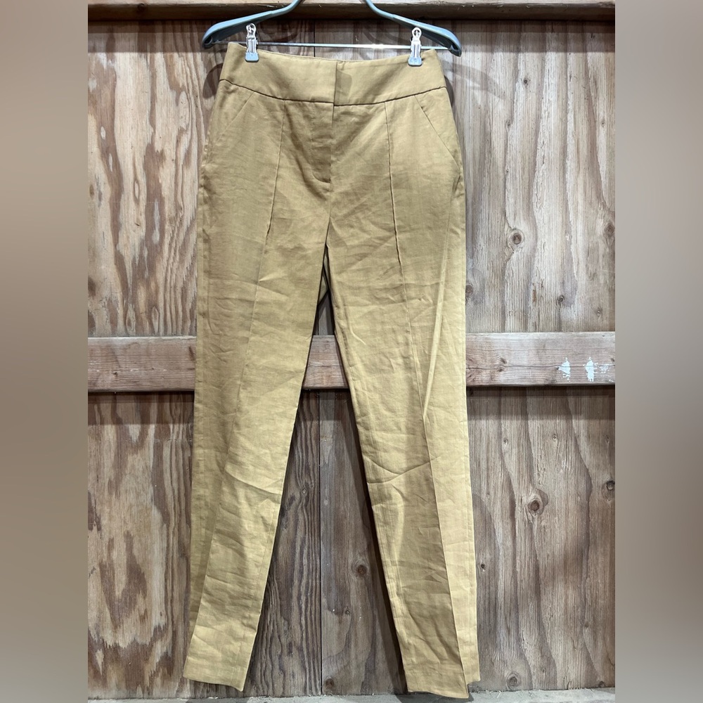 Veronica Beard Lago Linen Blend Ankle Pants Chic High Waist Trousers Size 2